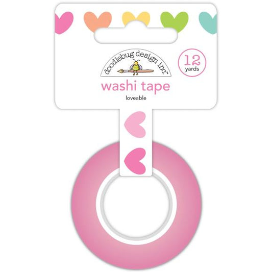 Doodlebug Loveable Rainbow Hearts Washi Tape