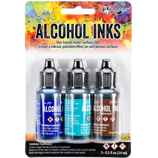 Tim Holtz Alcohol Ink .5 Ounce 3 Pack - Mariner - Ranger