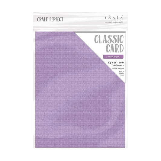 Mauve Purple - Craft Perfect Weave Textured Classic Cardstock 8.5"X11" 10/Pkg