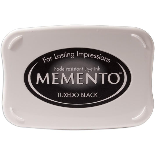Tuxedo Black Memento Dye Ink Stamp Pad Full Size - Tsukineko Imagine Crafts