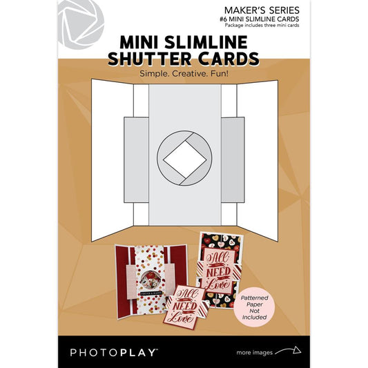 PhotoPlay Maker Series Mini Slimline Shutter Cards 3/Pkg - Photoplay Paper