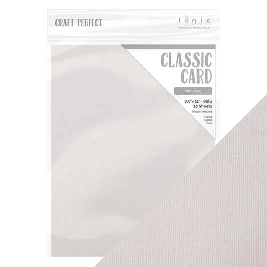 Misty Gray -Craft Perfect Weave Textured Classic Cardstock 8.5"X11" 10/Pkg