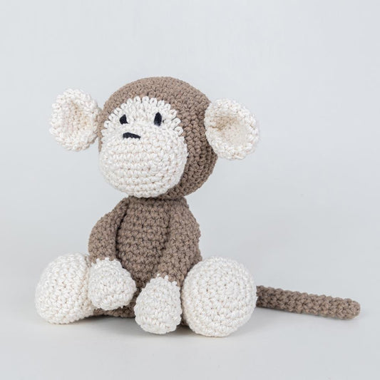 Amigurumi DIY Crochet Kit - Monkey Mace - Taupe - Hoooked