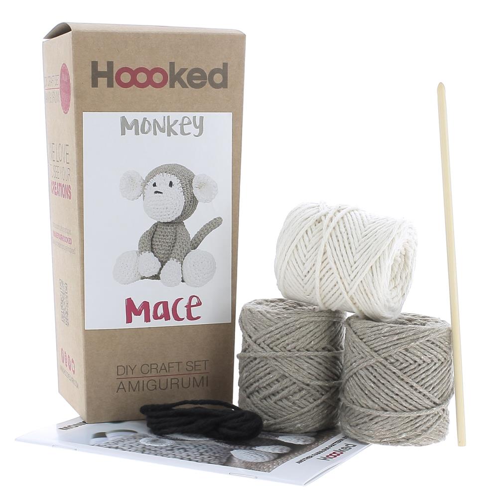 Amigurumi DIY Crochet Kit - Monkey Mace - Taupe - Hoooked