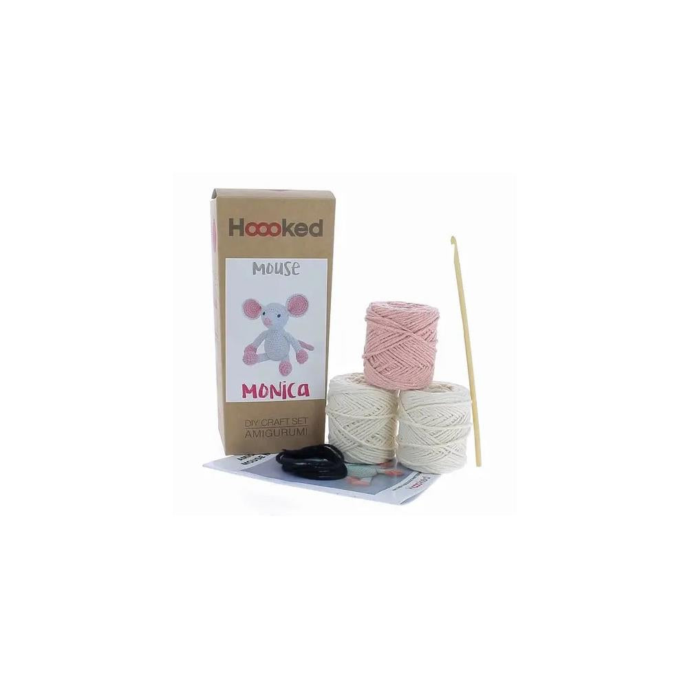 Amigurumi DIY Crochet Kit - Mouse Monica- Hoooked
