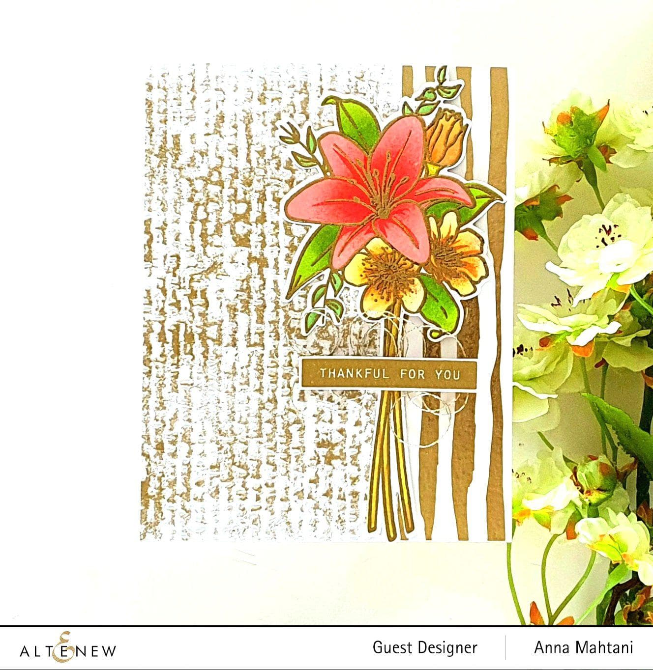 Altenew Organic Linen 3D Embossing Folder 6x6