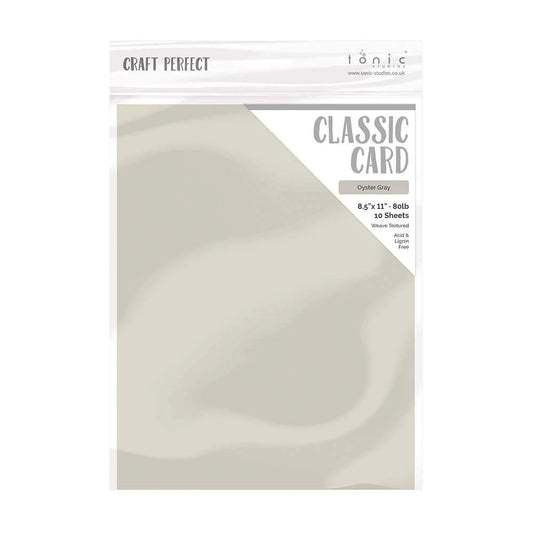 Oyster - Craft Perfect Weave Textured Classic Cardstock 8.5"X11" 10/Pkg