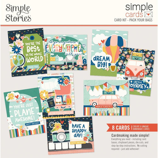 Simple Cards Pack Your Bags -Simple Stories Card Kit
