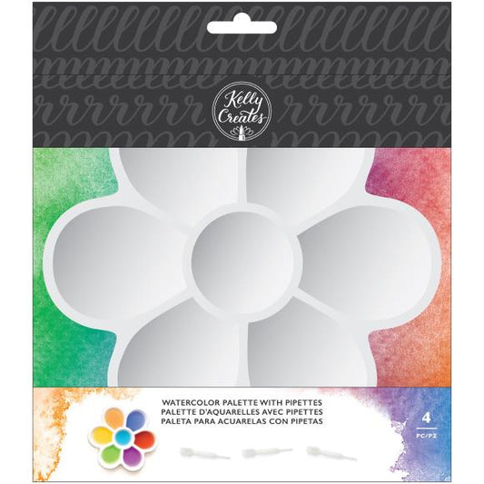 Kelly Creates Plastic Palette W/Pipettes 4/Pkg - American Crafts