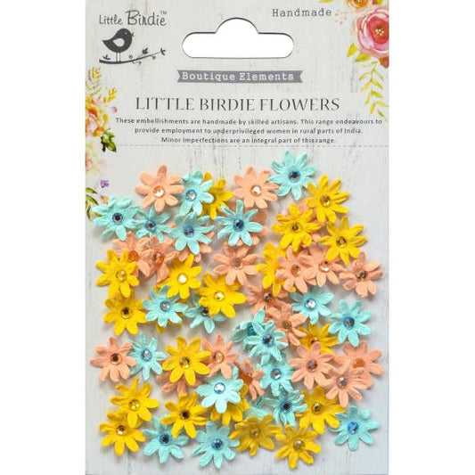 Little Birdie Handmade Flowers Beaded Micro Pastel Palette 60 per Package