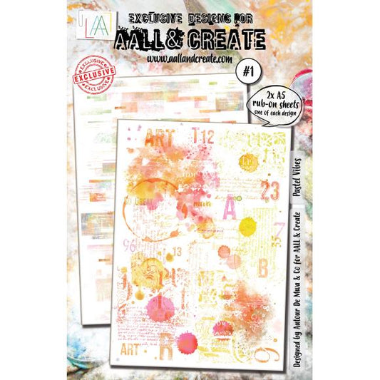 A5 Rub-Ons Pastel Vibes by AALL and Create