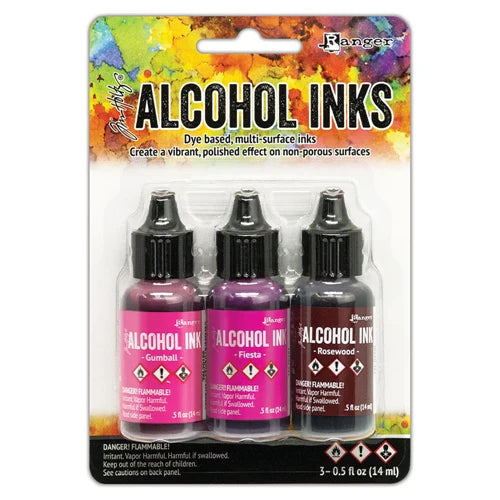 Tim Holtz Alcohol Ink .5 Ounce 3 Pack - Pink Red Spectrum - Ranger