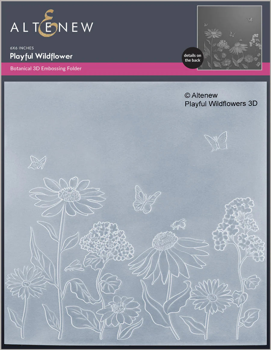 Altenew - Playful Wildflower Complete Bundle - Stamp-Die Stencil -Embossing Folder