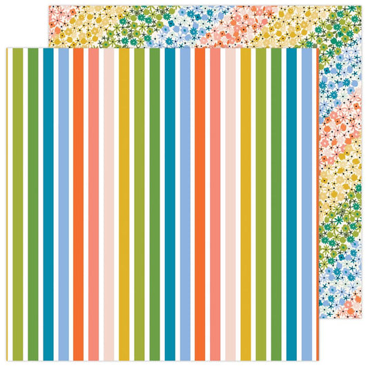 Rainbow Skies Reaching Out 12x12 Double Sided Cardstock Scrapbook Paper - American Crafts
