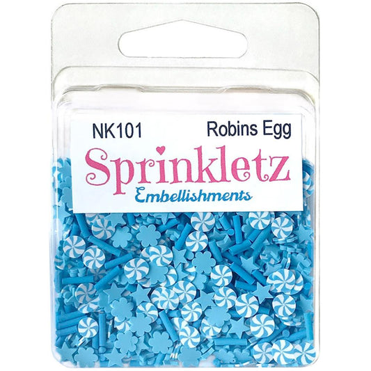 Sprinkletz Embellishments Robins Egg Blue for Crafts by Buttons Galore