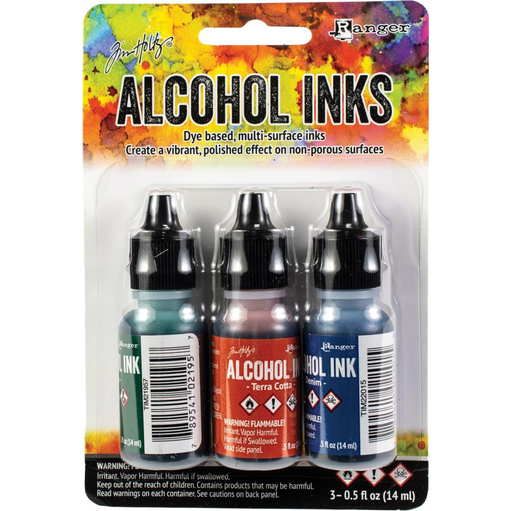 Tim Holtz Alcohol Ink .5 Ounce 3 Pack - Rustic Lodge - Ranger