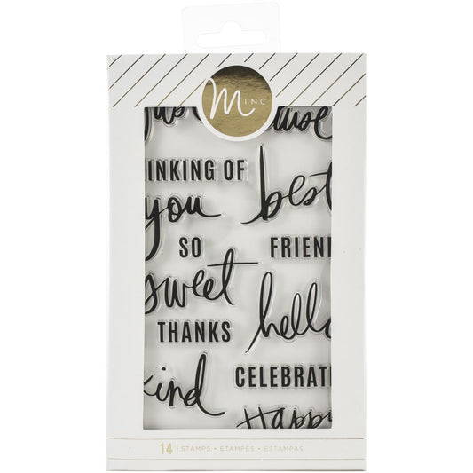 Minc Clear Sentiment Stamps 14/Pgk by Heidi Swapp