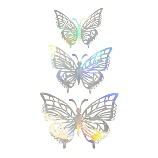 Foil Butterfly Embellishments Silver