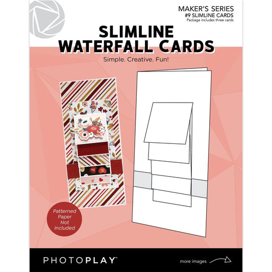 PhotoPlay Maker Series Mini Slimline Waterfall Cards 3/Pkg - Photoplay Paper