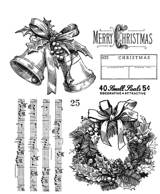 Tim Holtz Department Store Cling Stamp Set 7x8.5 Stampers Anonymous