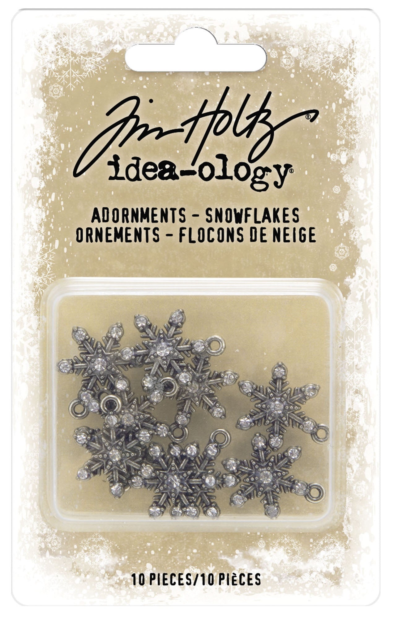Tim Holtz Idea-ology Snowflakes Metal Adornments