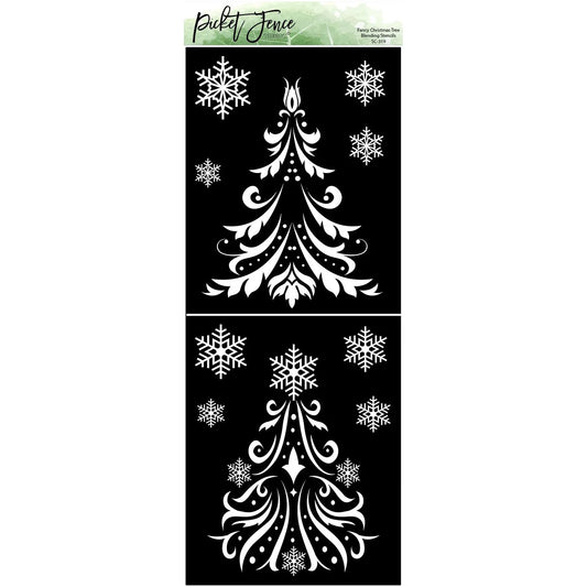 Fancy Christmas Tree Blending Stencil Mask by Picket Fence Studios