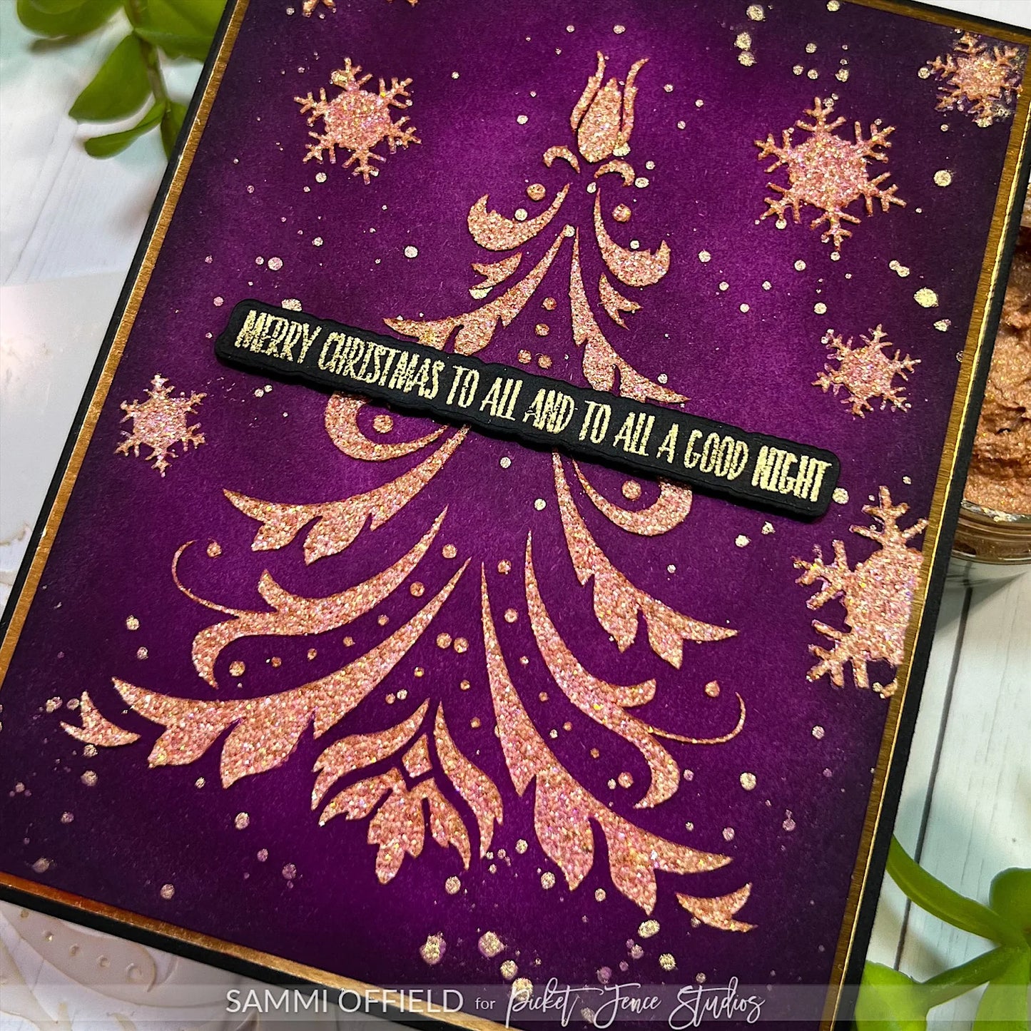 Fancy Christmas Tree Blending Stencil Mask by Picket Fence Studios