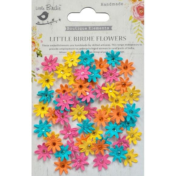 Little Birdie Handmade Flowers Beaded Micro Vivid Palette 60 per Package