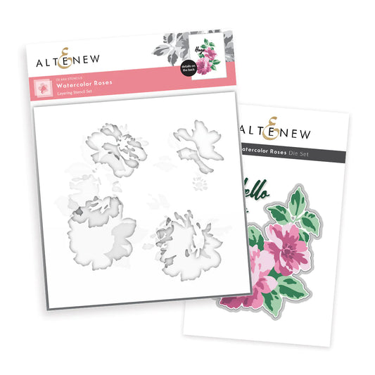 Altenew - Watercolor Roses Bundle Stencil and Die Set