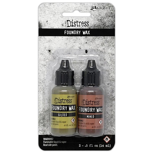Tim Holtz Distress Foundry Wax Kit with Gilded and Mined - Ranger
