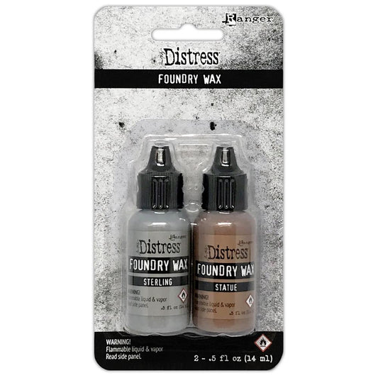 Tim Holtz Distress Foundry Wax Kit with Sterling and Statue - Ranger
