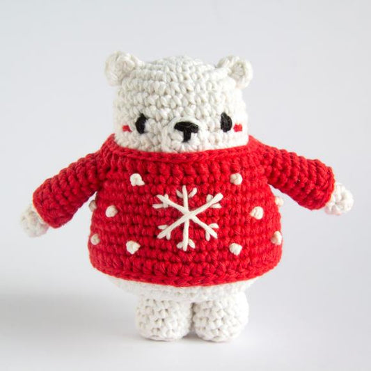 Amigurumi Crochet DIY Kit - Winter Bear Yule - Hooked