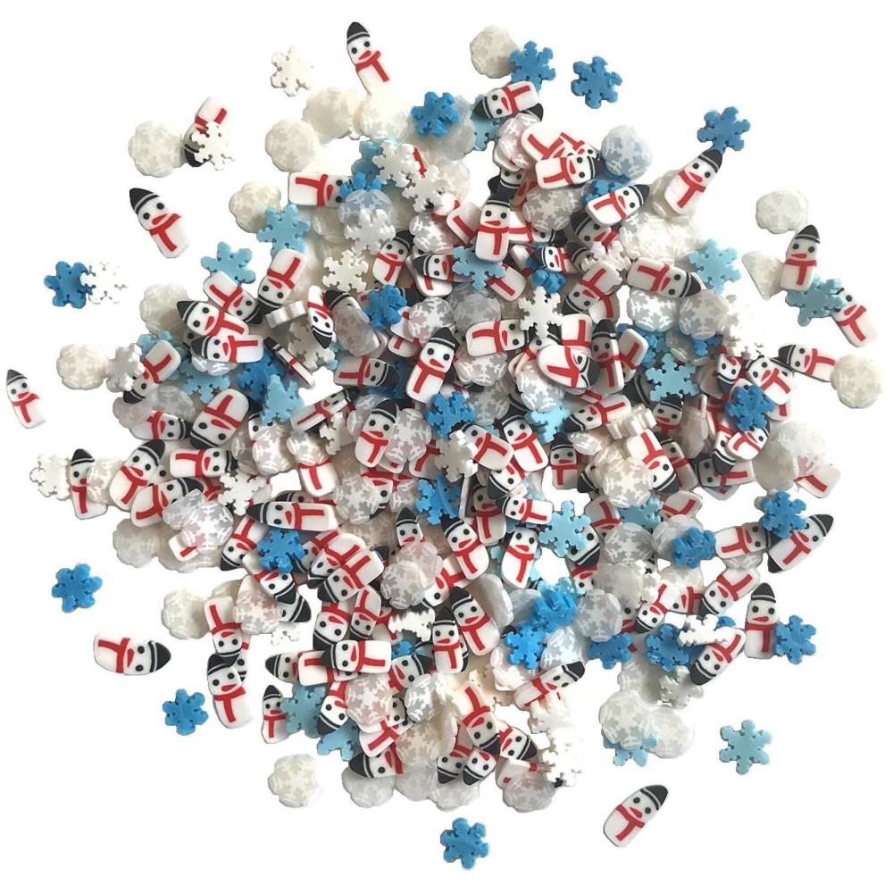 Wintry Mix Snowman Snowflake Sprinkletz Embellishments for Crafts by Buttons Galore