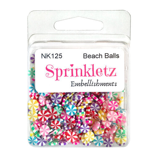 Beach Ball Multi Colored Brights Sprinkletz Embellishments for Crafts by Buttons Galore