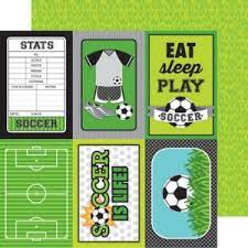 Goal! Soccer Field 12x12 Double Sided Scrapbook Paper - Doodlebug