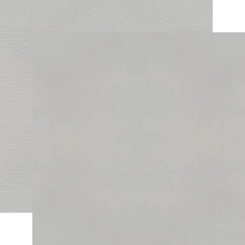 Grey - Simple Stories Textured Cardstock Dot and Plain 12x12 Color Vibe Paper