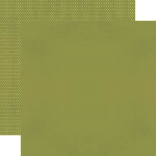 Olive - Simple Stories Textured Cardstock Dot and Plain 12x12 Color Vibe Paper