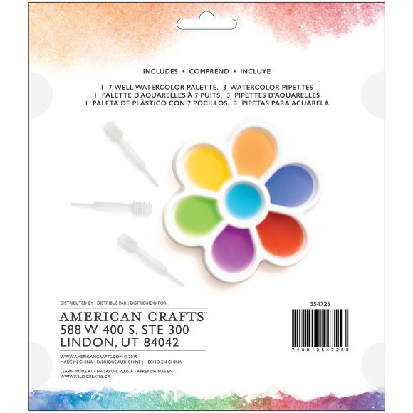 Kelly Creates Plastic Palette W/Pipettes 4/Pkg - American Crafts