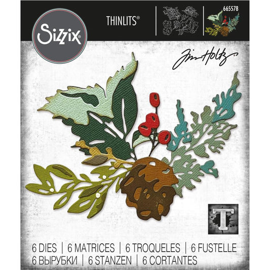 Tim Holtz Holiday Brushstroke #2 Thinlits Dies Set - Sizzix