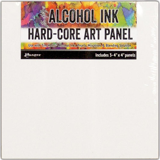 Tim Holtz Alcohol Ink Hard Core Art Panel 4"X4" - Ranger