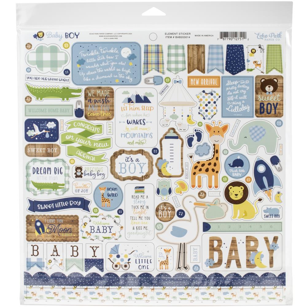 Baby Boy 12x12 Pattern Scrapbook Paper Pack - Echo Park