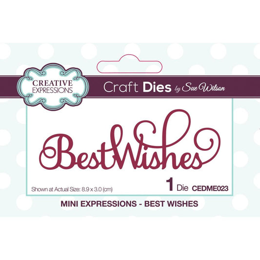 Best Wishes Word Die for Cardmaking - Creative Expressions