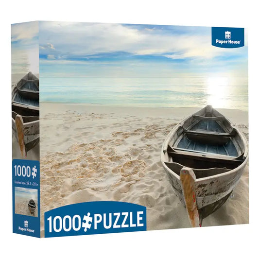 Boat on a Beach 1000 Piece Jigsaw Puzzle by Paper House Productions