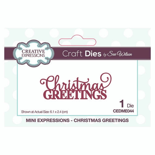 Christmas Greetings Word Die for Cardmaking - Creative Expressions
