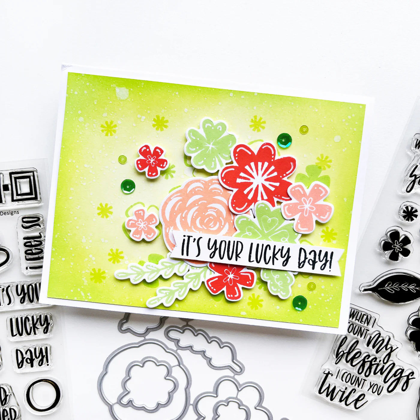 Clovers and Blooms Clear Stamp Set Catherine Pooler Designs