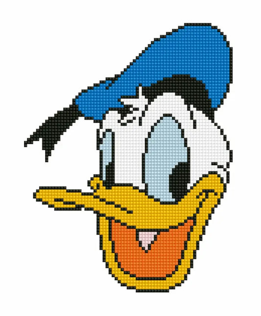 Disney Donal Duck Face Diamond Art Painting Kit by Diamond Dotz