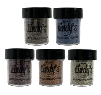 Enchanted Forest Lindy's Stamp Gang Glittery Embossing Powder Set