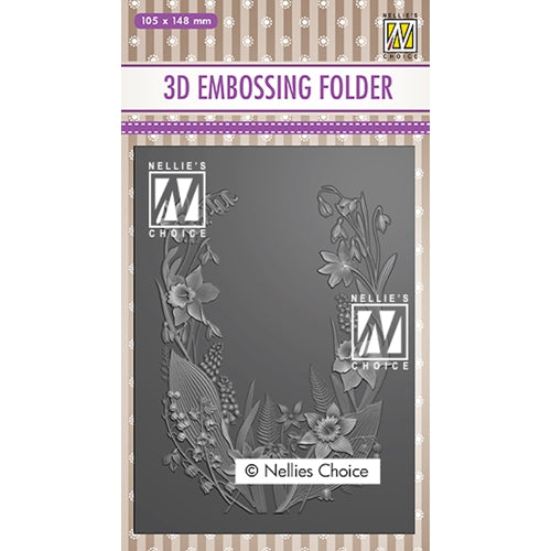Flower Frame 3D Embossing Folder - Nellies Choice