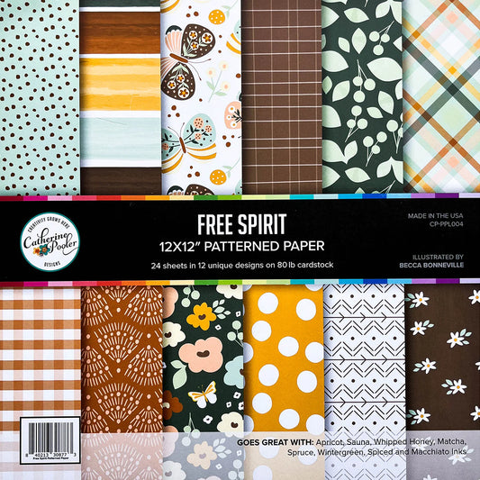 Free Spirit 12x12 Pattern Paper Pad Scrapbook Catherine Pooler Designs