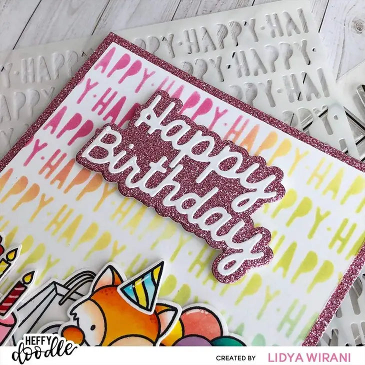 Happy Birthday Word Craft Die by Heffy Doodle